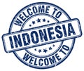 Welcome to Indonesia blue round stamp