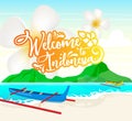 Welcome to Indonesia social media post mockup