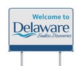 Welcome to Delaware road sign Royalty Free Stock Photo