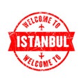Welcome to Istanbul vector stamp isolated background