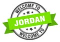 welcome to Jordan. Welcome to Jordan isolated stamp.