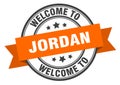 welcome to Jordan. Welcome to Jordan isolated stamp.
