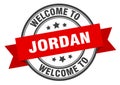 welcome to Jordan. Welcome to Jordan isolated stamp.