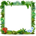 Welcome to the Jungle Bamboo Frame Background Vector Design
