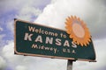 Welcome to Kansas Sign Royalty Free Stock Photo