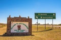 Welcome to Keetmanshoop road sign situated along the B4 national road in Namibia
