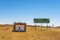 Welcome to Keetmanshoop road sign situated along the B4 national road in Namibia
