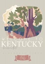 Welcome to Kentucky. Advertising vector template of travel to Kentucky, United States.