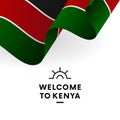 Welcome to Kenya. Kenya flag. Patriotic design. Vector illustration.