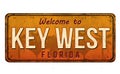 Welcome to Key West vintage rusty metal sign