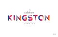 Welcome to kingston jamaica card and letter design typography icon