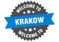 welcome to Krakow. Welcome to Krakow isolated sticker.