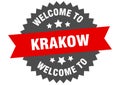 welcome to Krakow. Welcome to Krakow isolated sticker.