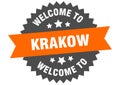 welcome to Krakow. Welcome to Krakow isolated sticker.