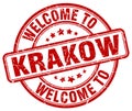 Welcome to Krakow red round stamp