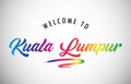 Welcome to Kuala Lumpur poster Royalty Free Stock Photo