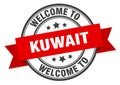 welcome to Kuwait. Welcome to Kuwait isolated stamp.