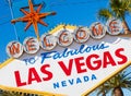 Welcome to Las Vegas Nevada sign on a sunny afternoon Royalty Free Stock Photo