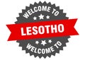 welcome to Lesotho. Welcome to Lesotho isolated sticker.