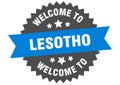 welcome to Lesotho. Welcome to Lesotho isolated sticker.