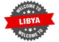 welcome to Libya. Welcome to Libya isolated sticker. Royalty Free Stock Photo