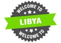 welcome to Libya. Welcome to Libya isolated sticker. Royalty Free Stock Photo