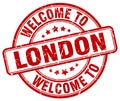 welcome to London red round stamp Royalty Free Stock Photo
