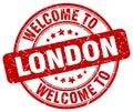 welcome to London stamp Royalty Free Stock Photo