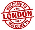 welcome to London stamp Royalty Free Stock Photo