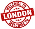 welcome to London stamp Royalty Free Stock Photo