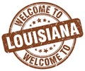 welcome to Louisiana brown round stamp