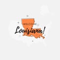 Welcome to Louisiana orange sign