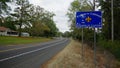 Welcome to Louisiana street sign at the state border - SHREVEPORT, UNITED STATES - NOVEMBER 04, 2022