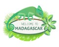 Welcome to Madagascar Banner Vector Illustration