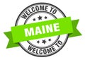 welcome to Maine. Welcome to Maine isolated stamp.