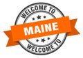 welcome to Maine. Welcome to Maine isolated stamp.