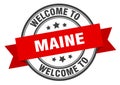 welcome to Maine. Welcome to Maine isolated stamp.