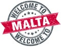 welcome to Malta stamp