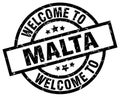 welcome to Malta stamp