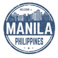 Welcome to Manila sign or stamp Royalty Free Stock Photo