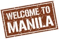 Welcome to Manila stamp Royalty Free Stock Photo