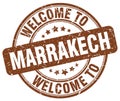 Welcome to Marrakech brown round stamp