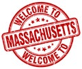 Welcome to Massachusetts red round stamp