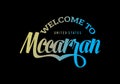 Welcome To Mccarran, United States Word Text Creative Font Design Illustration,