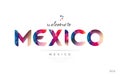 Welcome to mexico mexico city card and letter design typography