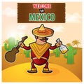 Welcome to mexico design. Vector illustration decorative design Royalty Free Stock Photo