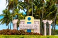 Welcome to Miami Beach road sign Royalty Free Stock Photo