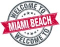 welcome to Miami Beach stamp Royalty Free Stock Photo