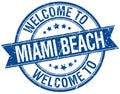 welcome to Miami Beach stamp Royalty Free Stock Photo