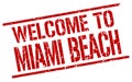 welcome to Miami Beach stamp Royalty Free Stock Photo